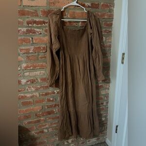 Quince Brown Maxi Dress